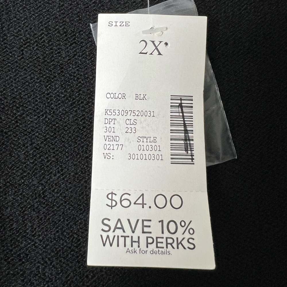 Catherines Black & Silver Whimsigoth Open Front Cardigan Sweater size 2X - Picture 5 of 7